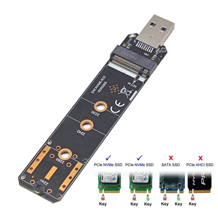 elektroniktrade ENCNVME-R33 USB 3.2 Gen 2 10 Gbit/s zu NVMe M.2 SSD Adapter RTL9210 Chips für M Key M2 NVMe, ENCNVME-R33 elektroniktrade Switzerland