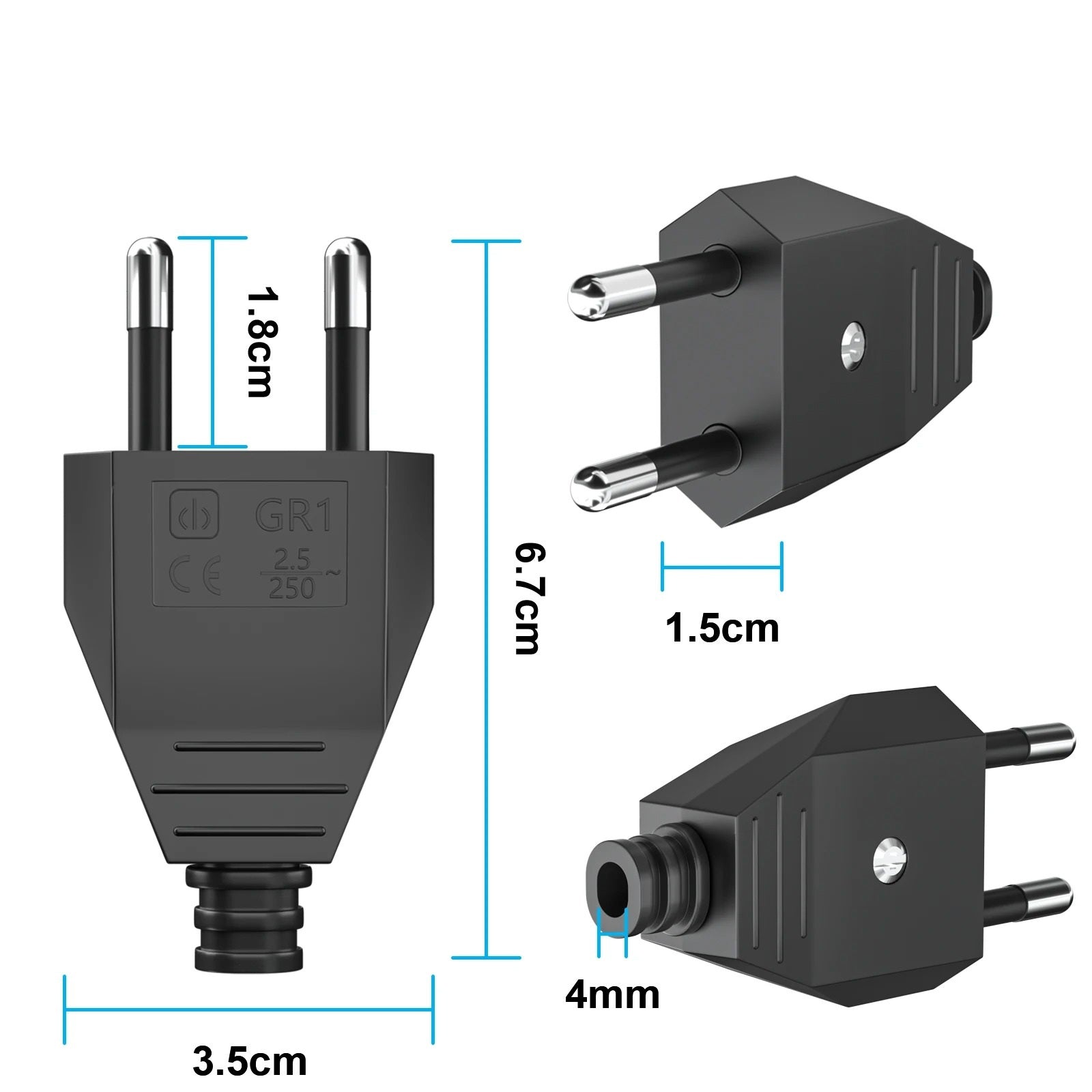 Elektroniktrade EU/CH-Stecker Adapter 220V zum selber schrauben Elektroniktrade Switzerland