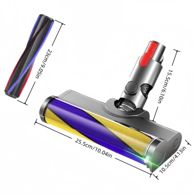 elektroniktrade Für Dyson V7 V8 V10 V11 V15 Soft-Bodendüse mit Carbonfaser-Borstenwalzen-Set, LED Fluffy Slim Set elektroniktrade Switzerland
