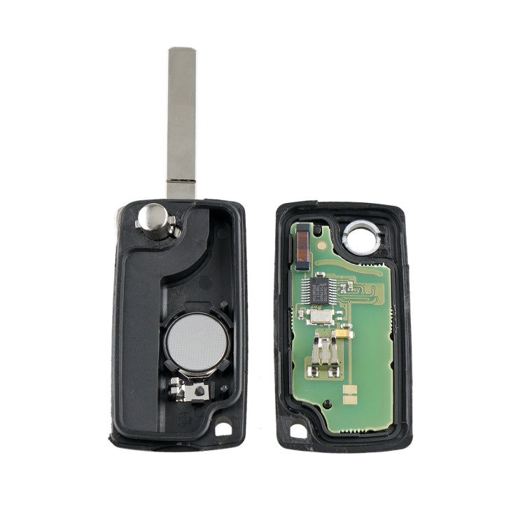 Elektroniktrade Für PEUGEOT 2 Tasten, intelligenter ferngesteuerter Autoschlüssel mit integriertem Chip, Batterie und Halter, ohne Rillen, Frequenz: 433 MHz, 2 Buttons without Grooved Elektroniktrade Switzerland