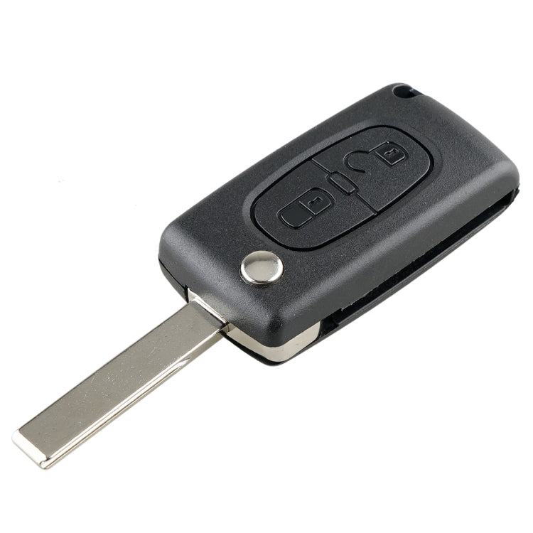 Elektroniktrade Für PEUGEOT 2 Tasten Intelligenter ferngesteuerter Autoschlüssel mit PCF7961 integriertem Chip & Batterie & Halter & Schlitzschlüsselblatt & FSK-Signal, Frequenz: 433 MHz, For PEUGEOT FSK Signal Elektroniktrade Switzerland