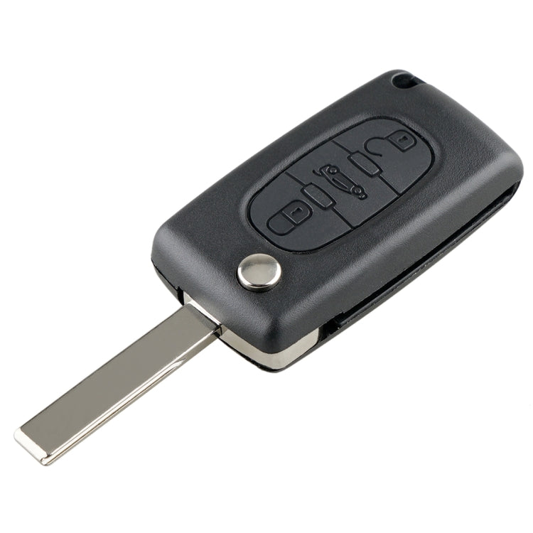 Elektroniktrade Für PEUGEOT 3 Tasten, intelligenter ferngesteuerter Autoschlüssel mit integriertem Chip, Batterie, Halter und Schlitzschlüsselblatt, Frequenz: 433 MHz, 3 Buttons Elektroniktrade Switzerland