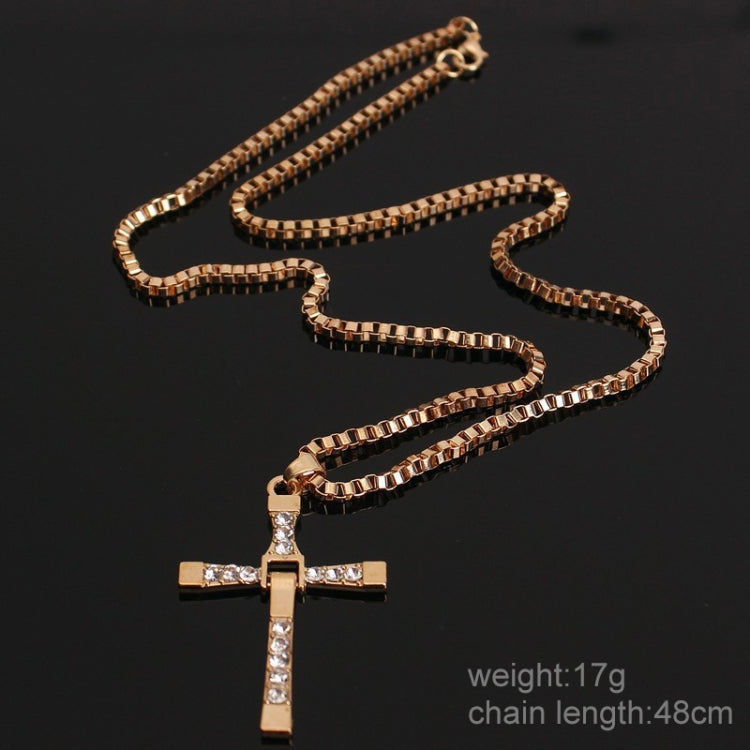 Elektroniktrade Fashion Strass Kreuz Anhänger Halskette Gold / Silber Elektroniktrade Switzerland