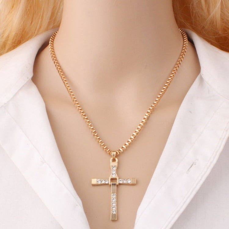 Elektroniktrade Fashion Strass Kreuz Anhänger Halskette Gold / Silber Elektroniktrade Switzerland