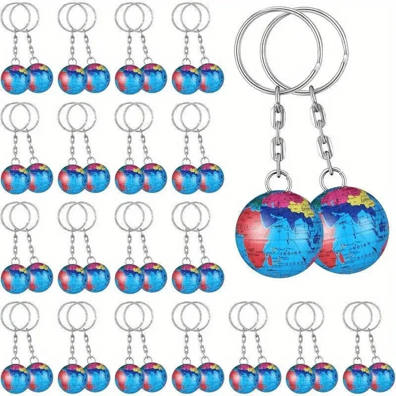 Elektroniktrade Globus-Schlüsselanhänger 4.5cm - Bunte PVC-Erdkugel-Souvenir elektroniktrade Switzerland