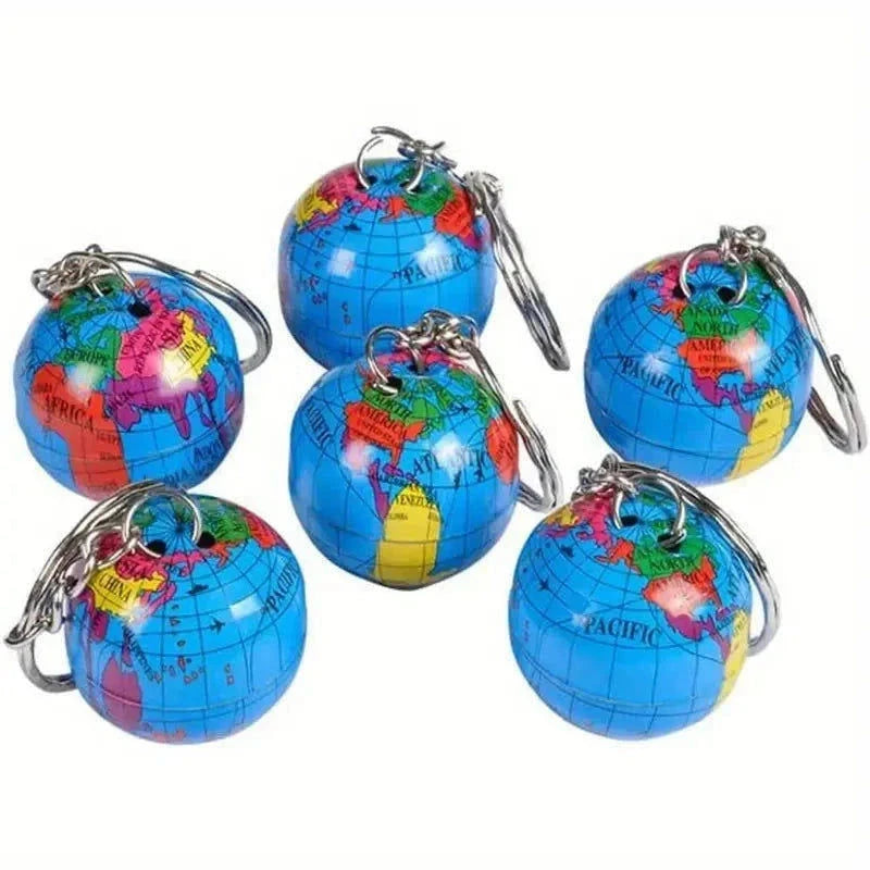 Elektroniktrade Globus-Schlüsselanhänger 4.5cm - Bunte PVC-Erdkugel-Souvenir elektroniktrade Switzerland