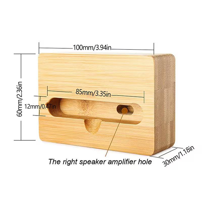 Elektroniktrade Handyhalterung mit Ständer und Verstärker | Holz- und Bambus-Design Elektroniktrade Switzerland