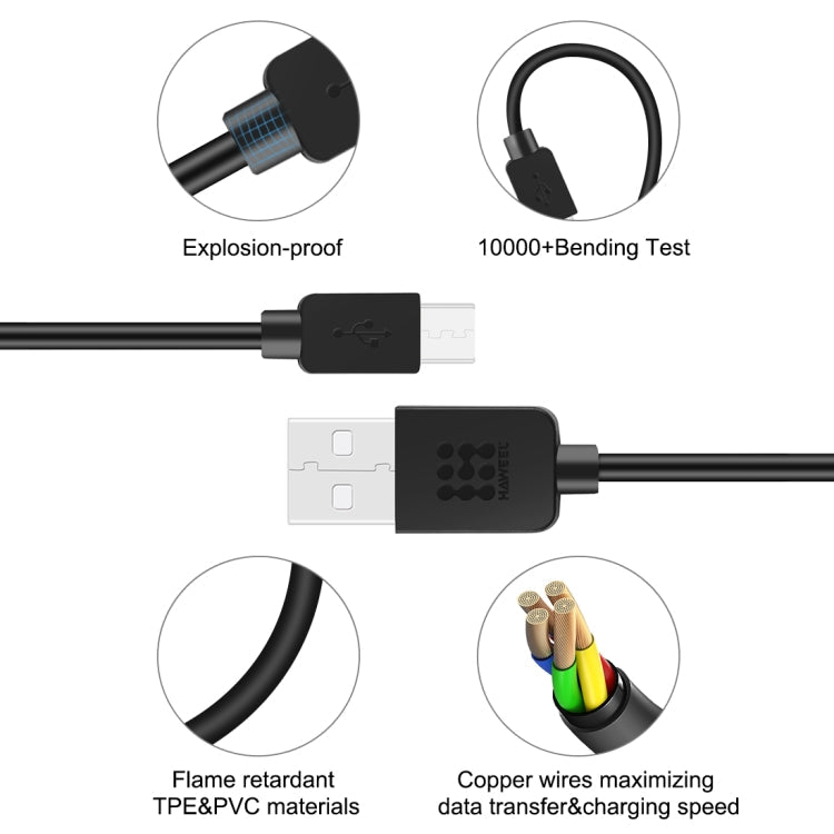 Elektroniktrade HAWEEL 2m USB-C / Type-C auf USB 2.0 Daten & Lade Funktion Weiss & Schwarz Elektroniktrade Switzerland