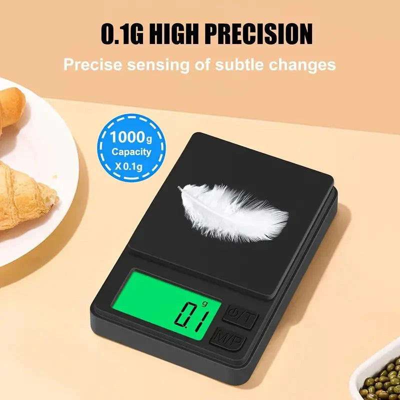 Elektroniktrade Hochpräzise Digitale Taschenwaage für Schmuck und sonstiges 500g/0.01g/1000g/0.1g Elektroniktrade Switzerland