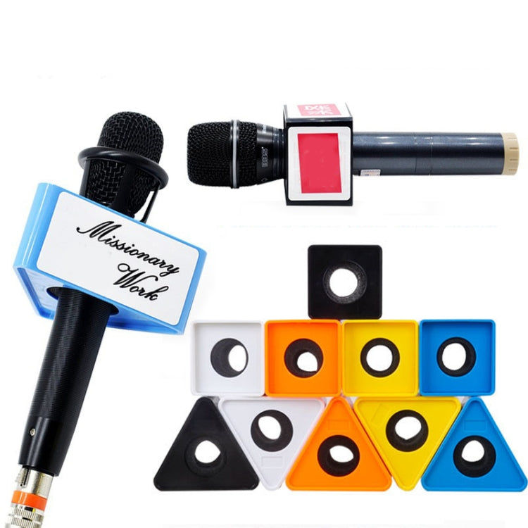 Elektroniktrade Interview-Mikrofon-Logo-Flaggenstation, Square Black, Square Orange, Square Blue, Triangular Black, Triangular Orange, Triangular Blue Elektroniktrade Switzerland