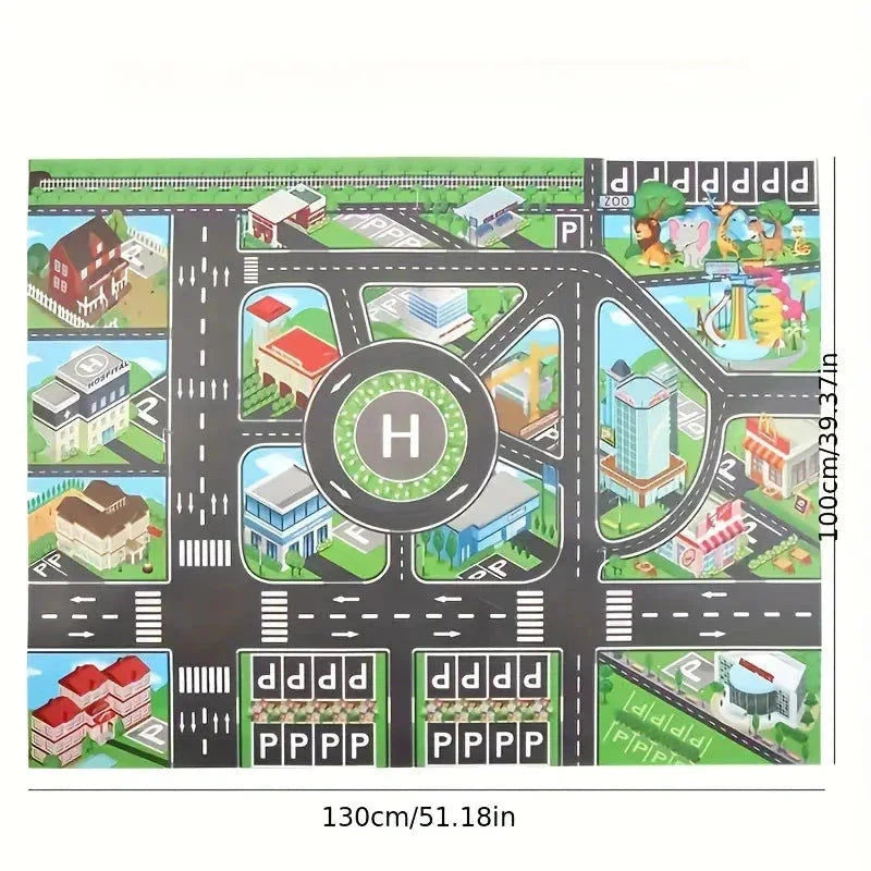 Elektroniktrade Kinder Auto Spielbodenmatte, städtischer Verkehrsparkplatz elektroniktrade Switzerland
