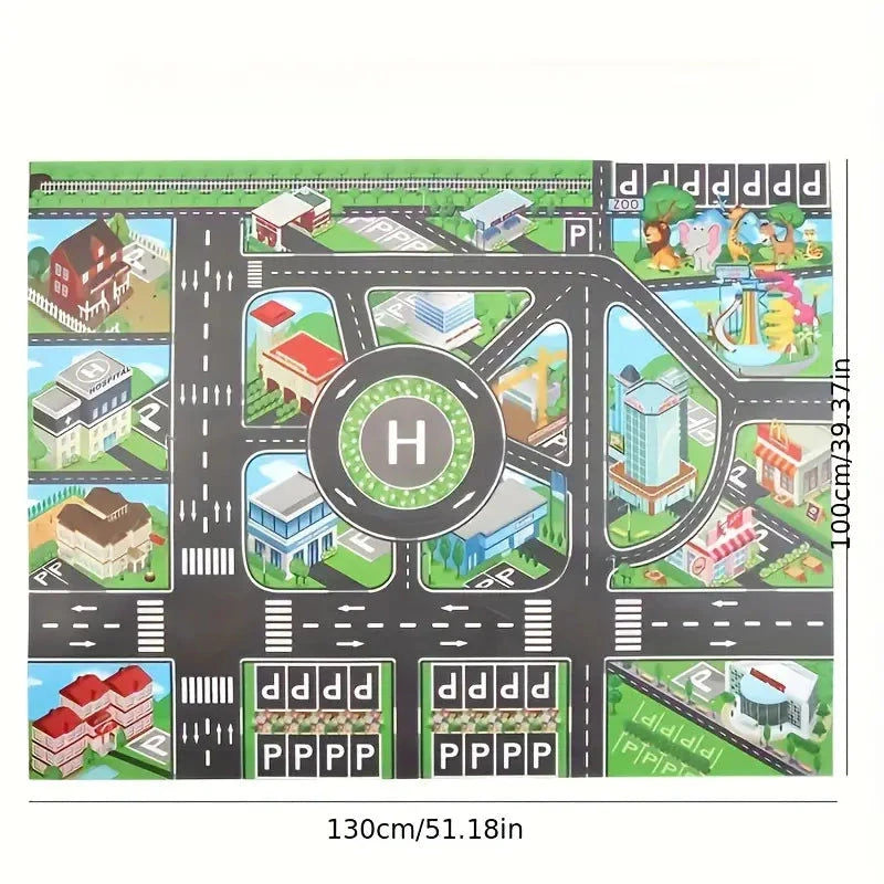 Elektroniktrade Kinder Auto Spielbodenmatte, städtischer Verkehrsparkplatz Elektroniktrade Switzerland