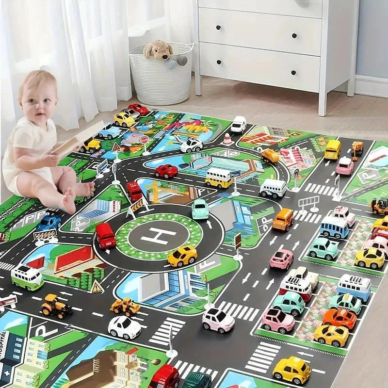 Elektroniktrade Kinder Auto Spielbodenmatte, städtischer Verkehrsparkplatz elektroniktrade Switzerland