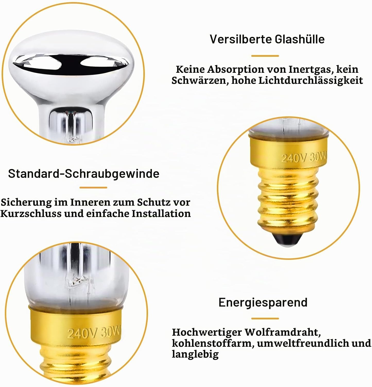elektroniktrade Lavalampe Glühbirne E14 R39 30W – Warmweiss 2700K, dimmbar – 1er-Pack elektroniktrade Switzerland