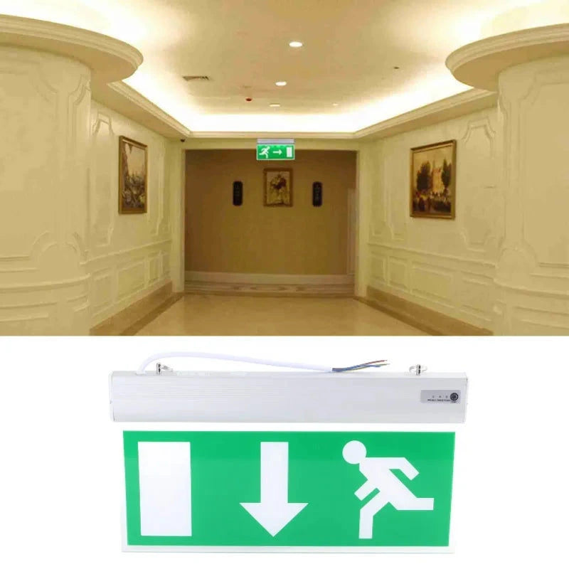 Elektroniktrade LED Notausgangsschild aus Acryl – Sicherheits- & Fluchtwegbeleuchtung (110–220 V) Elektroniktrade Switzerland