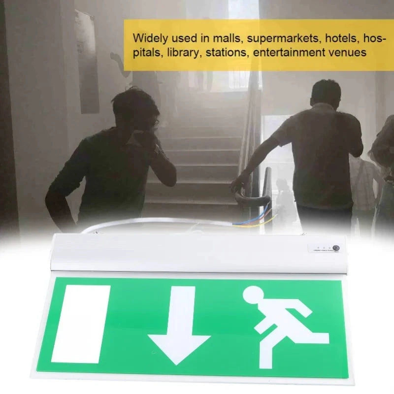 Elektroniktrade LED Notausgangsschild aus Acryl – Sicherheits- & Fluchtwegbeleuchtung (110–220 V) Elektroniktrade Switzerland
