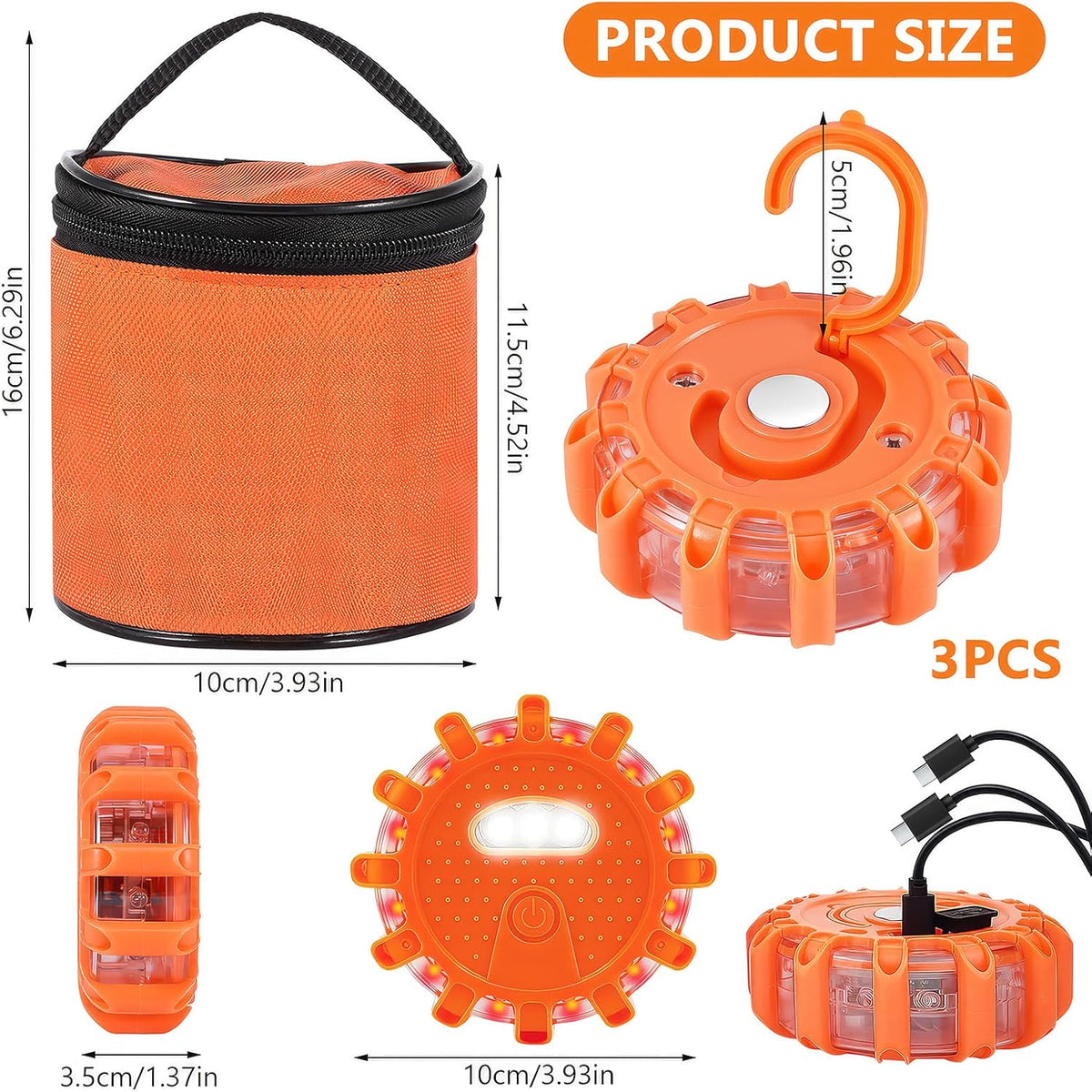 Elektroniktrade LED SOS Notsicherheits-Blinklicht - Signallicht Orange Einzel & Sets elektroniktrade Switzerland