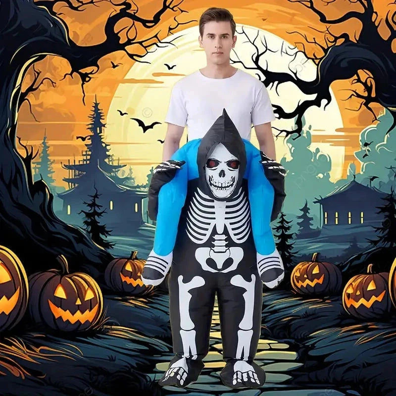 Elektroniktrade Lustiges Skelett aufblasbares Kostüm für Halloween Partys elektroniktrade Switzerland