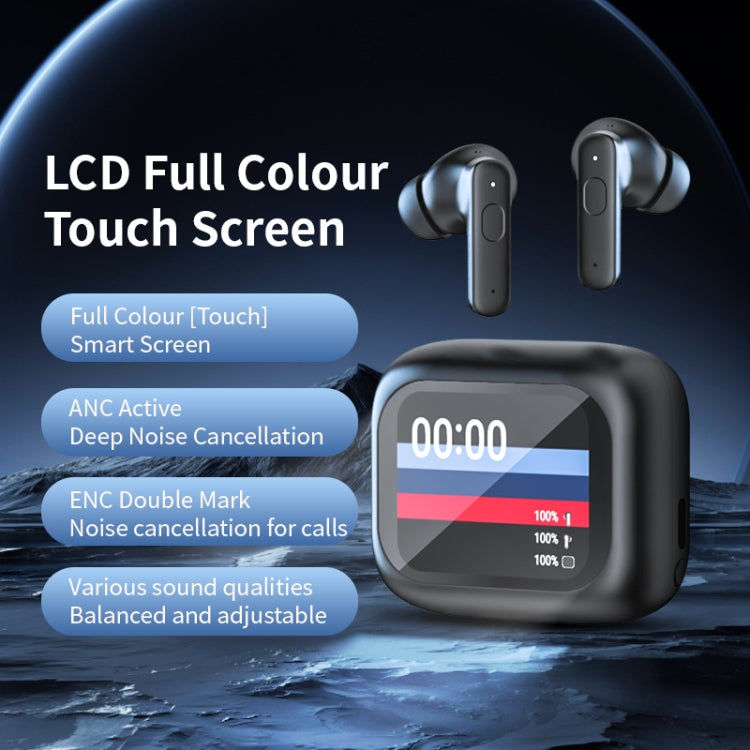 Elektroniktrade LY30 Vollfarb-Touchscreen ANC+ENC Rauschunterdrückung Kabellose Bluetooth-Ohrhörer Elektroniktrade Switzerland