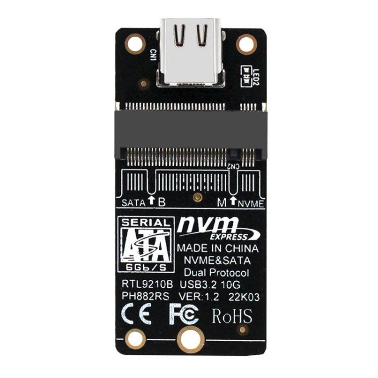 elektroniktrade M.2 NVME Festplattenbox Übertragungskarte RTL9210B Chip Typ-C / USB-C USB3.1 Gen2 10 Gbit/s elektroniktrade Switzerland