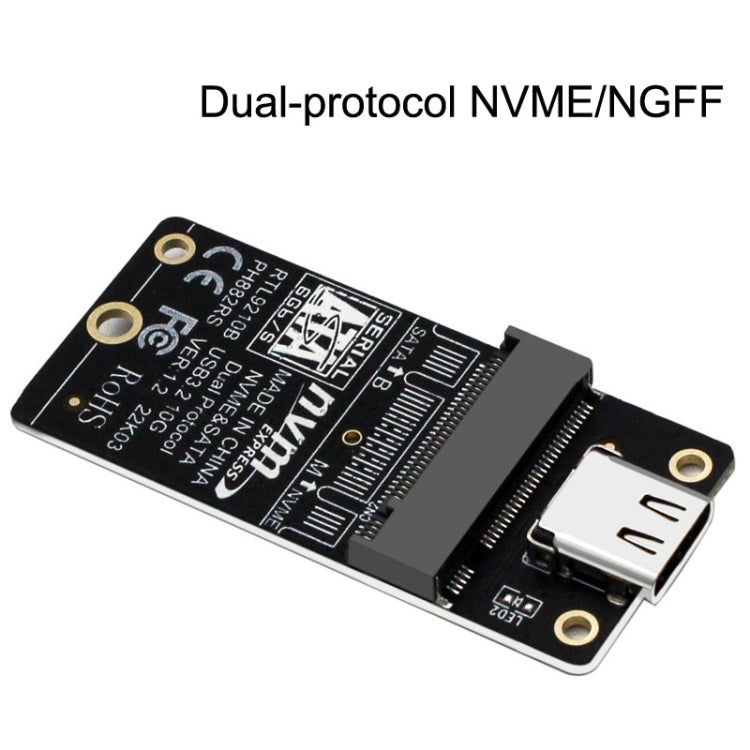 elektroniktrade M.2 NVME Festplattenbox Übertragungskarte RTL9210B Chip Typ-C / USB-C USB3.1 Gen2 10 Gbit/s elektroniktrade Switzerland