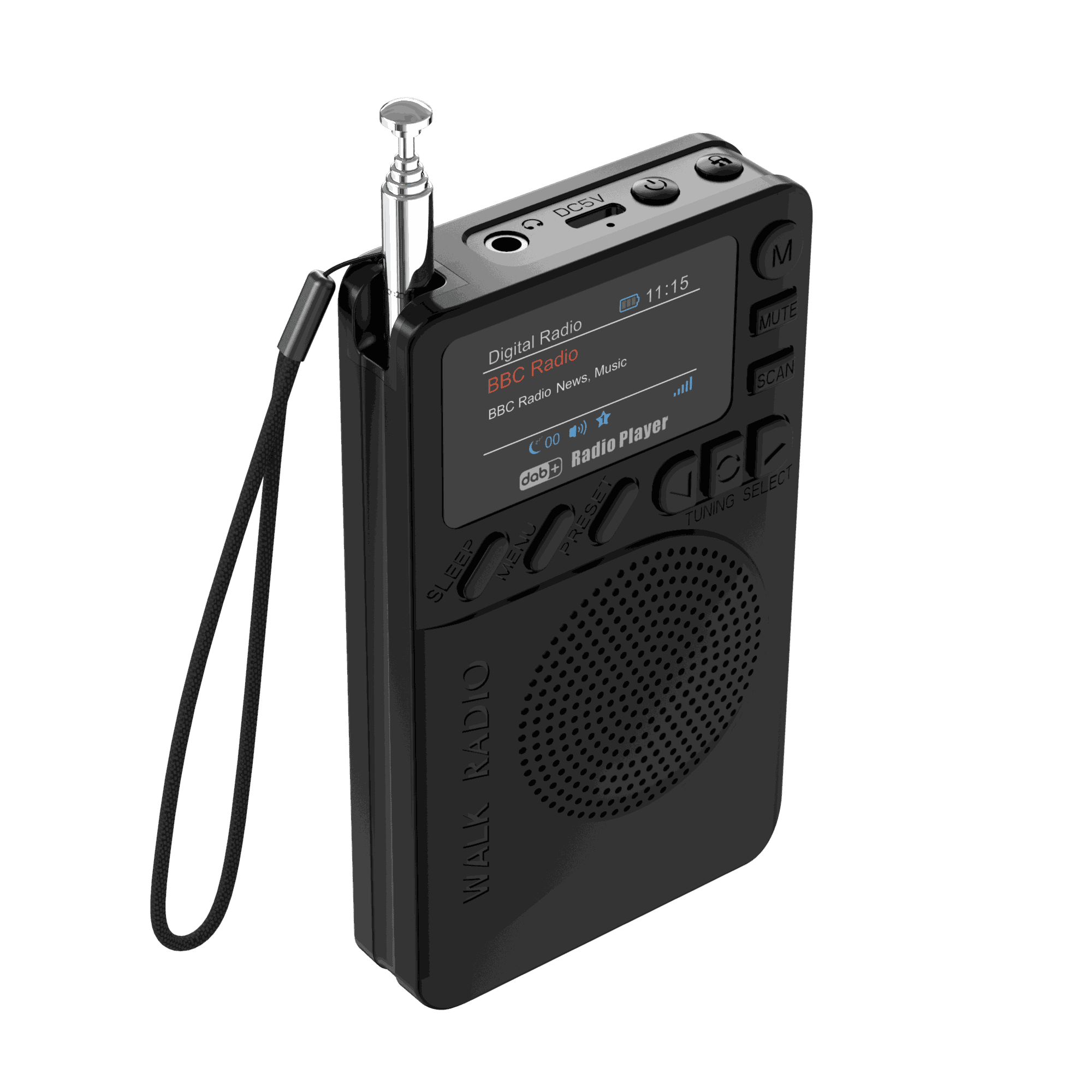 Elektroniktrade Mini DAB+ Taschenradio mit LED Display und Lautsprecher elektroniktrade Switzerland