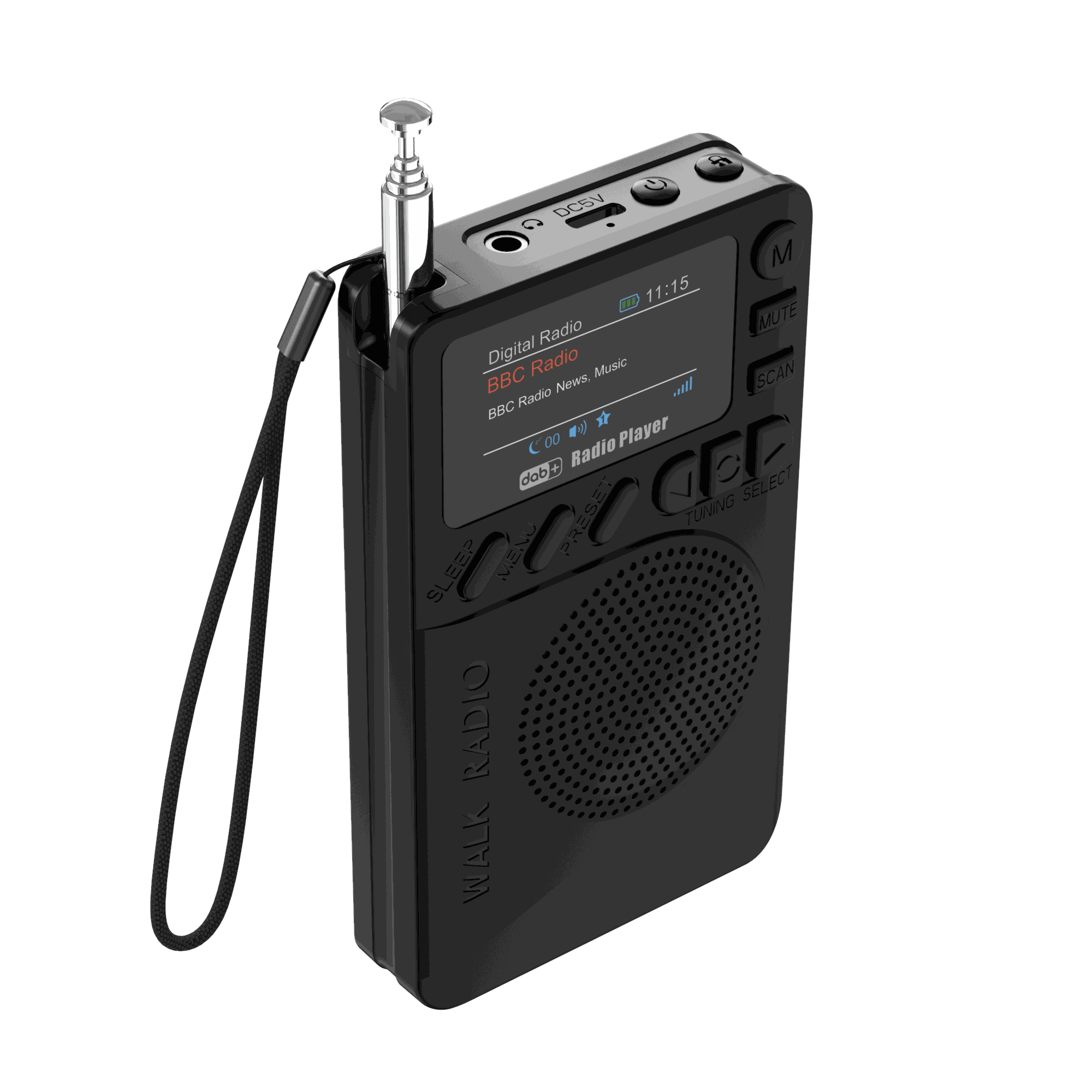 Elektroniktrade Mini DAB+ Taschenradio mit LED Display und Lautsprecher Elektroniktrade Switzerland