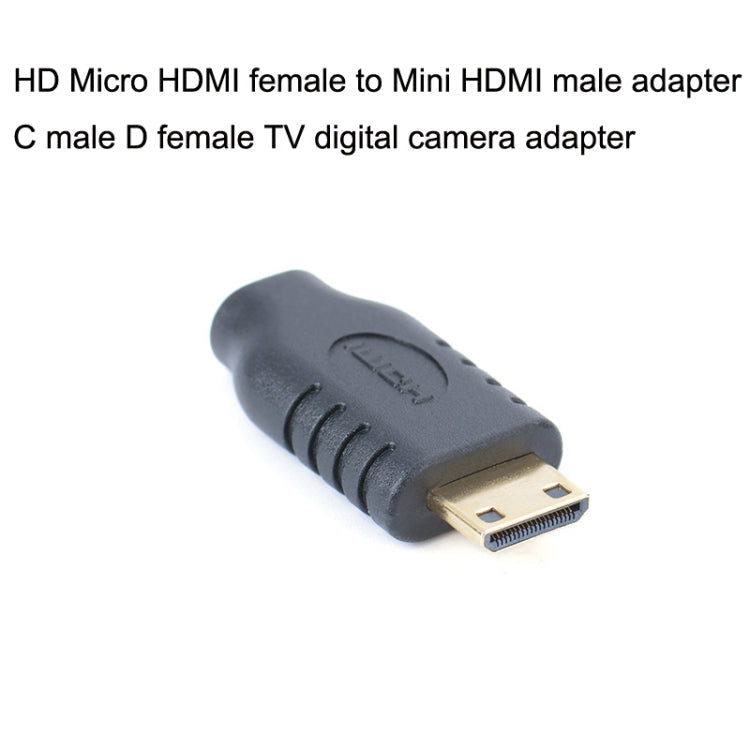 Elektroniktrade Mini Micro HDMI Adapter C Männchen bis D Frau (Schwarz) Elektroniktrade Switzerland