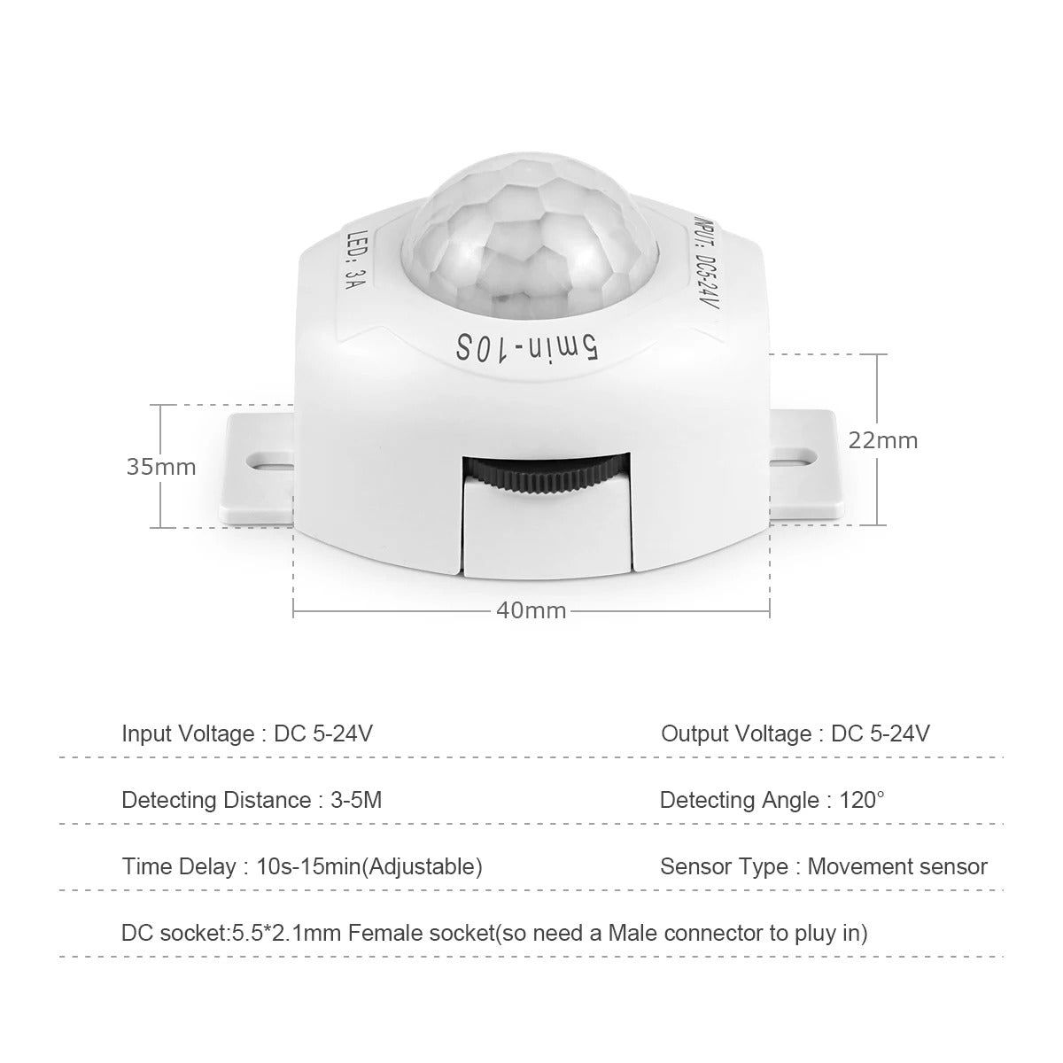 Elektroniktrade Motion Sensor Licht Schalter DC12V 24V Bewegung Detektor elektroniktrade Switzerland