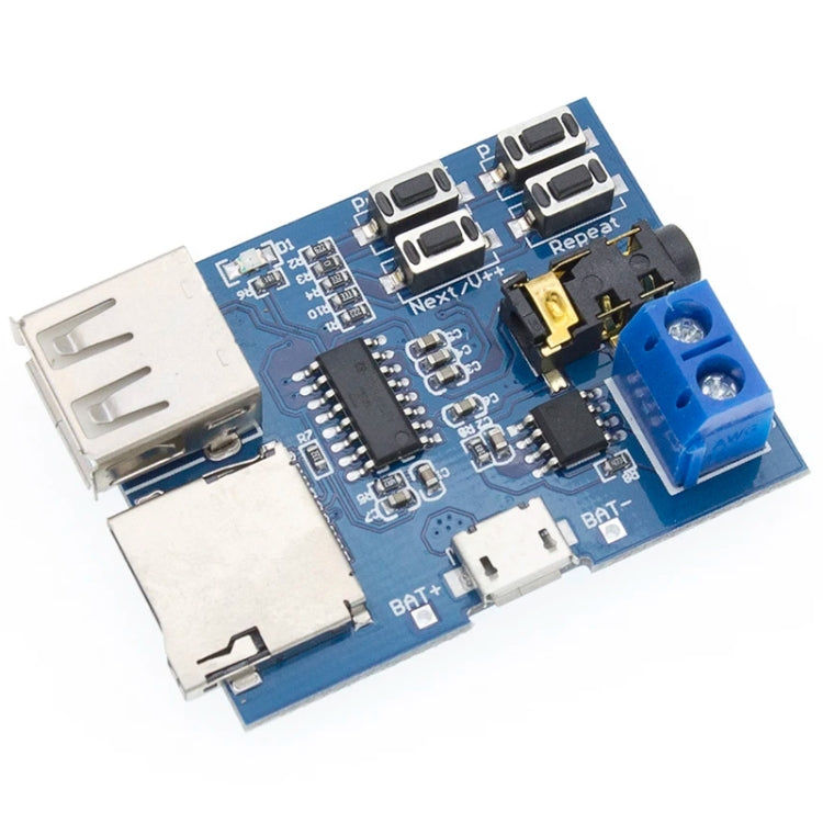 elektroniktrade MP3-Decoder-Modul mit Verstärker, TF-Karte, USB, Mikrofon und USB-C oder MicroUSB elektroniktrade Switzerland