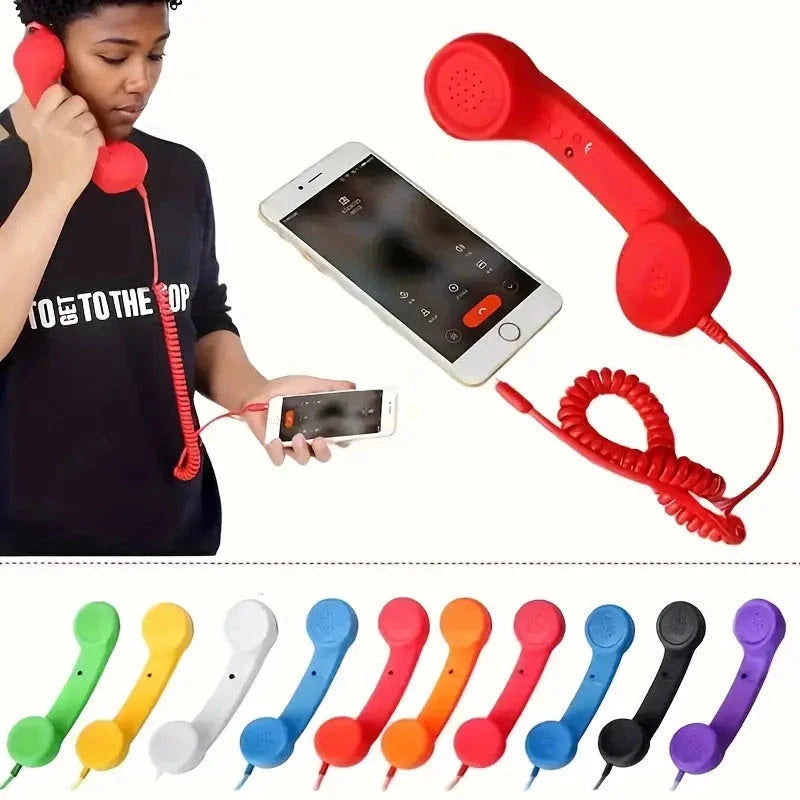Elektroniktrade Neuer Retro Telefon Hörer - Kopfhörer mit 3.5mm Stecker in Weiss elektroniktrade Switzerland