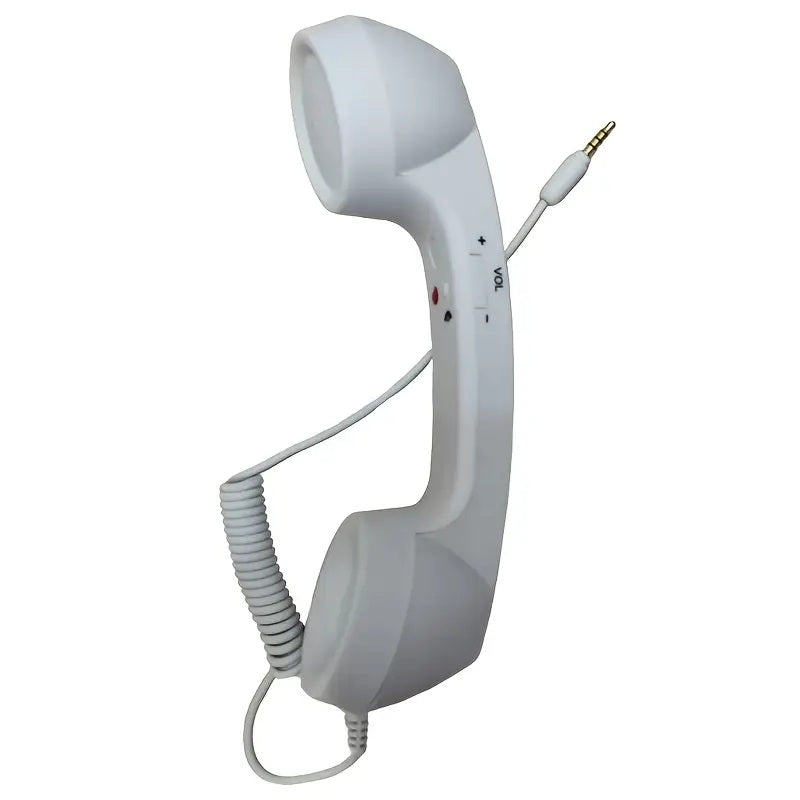 Elektroniktrade Neuer Retro Telefon Hörer - Kopfhörer mit 3.5mm Stecker in Weiss Elektroniktrade Switzerland