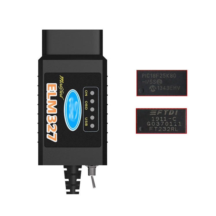 Elektroniktrade OBD ELM327 V1.5 USB-Autofehlerdiagnosekabel mit Schalter, ELM327 V1.5 with Switch (Black), ELM327 V1.5 with Switch (Orange) Elektroniktrade Switzerland
