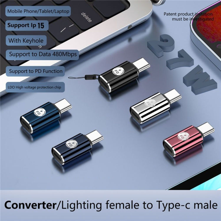 Elektroniktrade PD27W USB-C / Typ-C auf 8-Pin-iPhone Adapter (grau) Elektroniktrade Switzerland