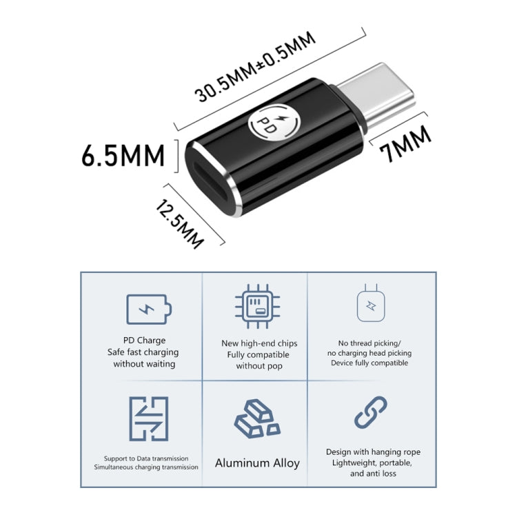 Elektroniktrade PD27W USB-C / Typ-C auf 8-Pin-iPhone Adapter (grau) Elektroniktrade Switzerland