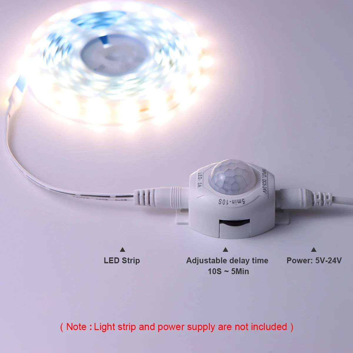 Elektroniktrade PIR-Bewegungsmelder, LED-Streifen, IP65, wasserdicht, DC 12 V, Diodenband Elektroniktrade Switzerland