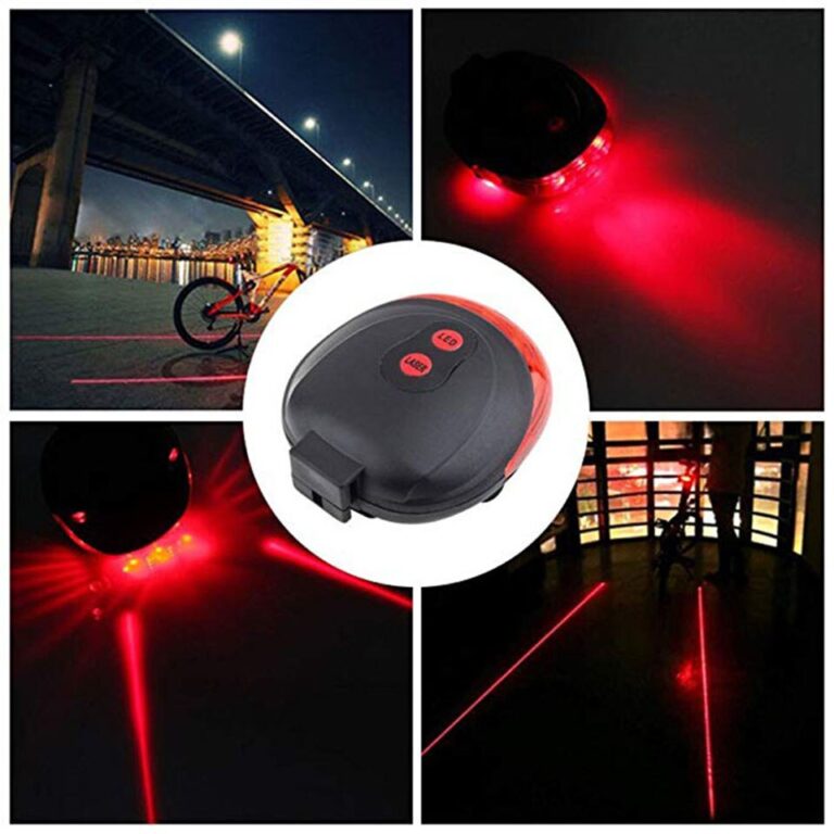 Elektroniktrade Rückwärts Laser-Fahrrad-Licht mit Sicherheitswarnung Rot oder Blau elektroniktrade Switzerland