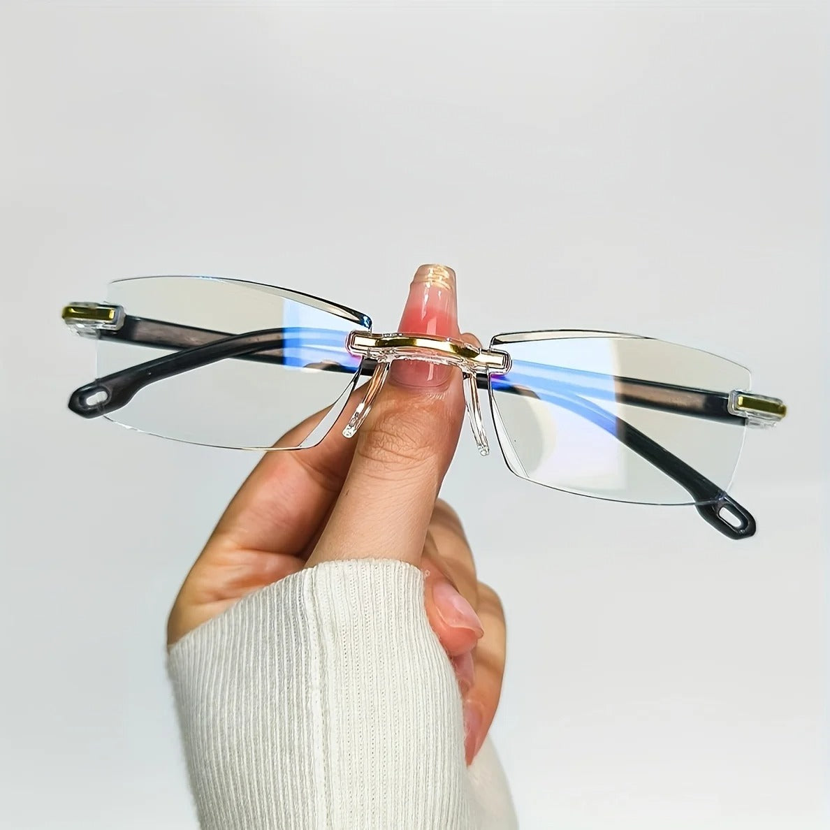 Elektroniktrade Randlose Lesebrille mit Blau filter für Damen und Herren | Mehrere Stärken elektroniktrade Switzerland