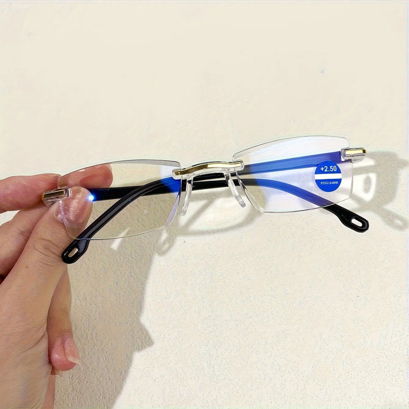 Elektroniktrade Randlose Lesebrille mit Blau filter für Damen und Herren | Mehrere Stärken elektroniktrade Switzerland