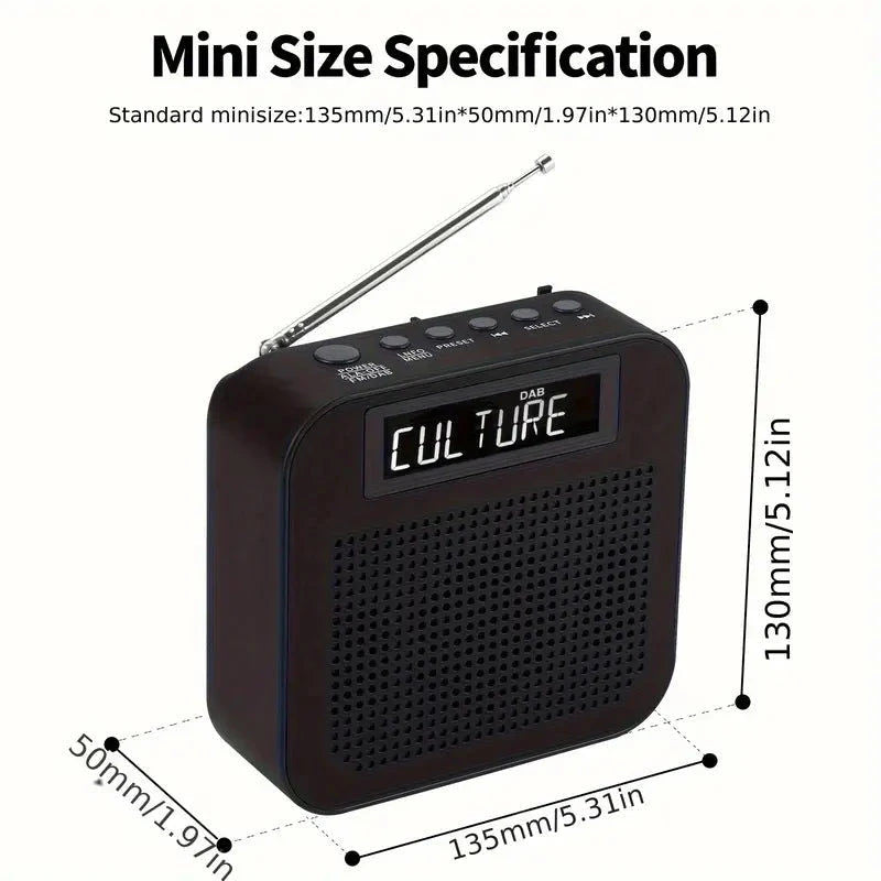Elektroniktrade Retro-DAB+Radio mit LCD-Display – DAB/DAB+/FM/Bluetooth mit USB/Batterien DAB3 Elektroniktrade Switzerland