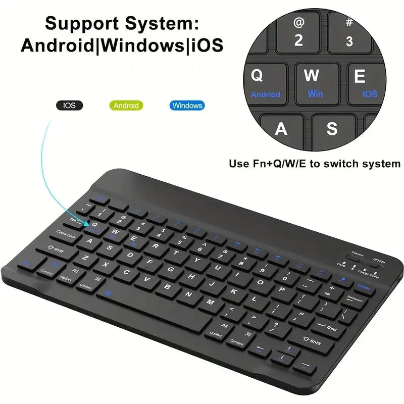 Elektroniktrade SlimKeys Mini 10-Zoll Kabellose Bluetooth Tastatur mit Akku 25.4cm Elektroniktrade Switzerland