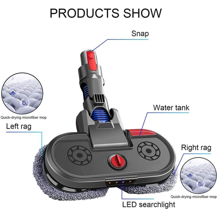elektroniktrade Staubsauger Elektrischer Wischkopf Integrierter Wassertank mit 6 Lappen, For Dyson V7 V8 V10 V11, For Dyson V15 elektroniktrade Switzerland