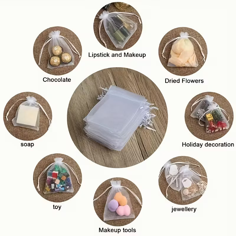 Elektroniktrade Transparente Organza-Kordel-Geschenktasche Elektroniktrade Switzerland