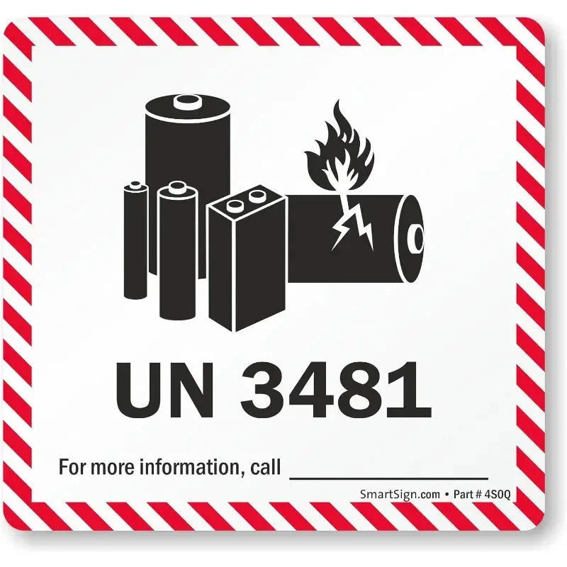 Elektroniktrade Transportaufkleber für Lithium-Ionen-Batterien / Akku (UN 3481) elektroniktrade Switzerland