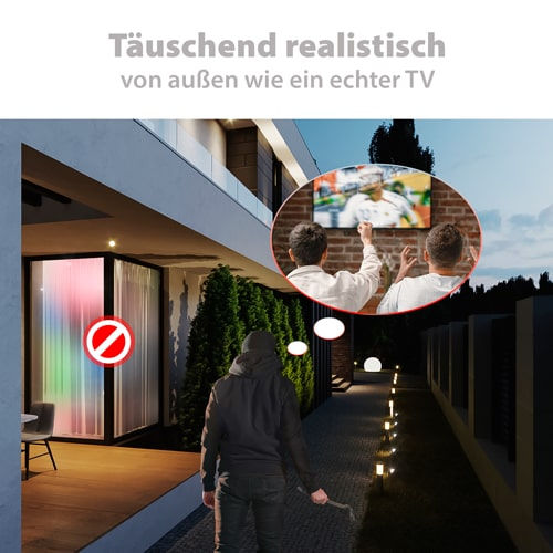 Elektroniktrade TV-Imitator mit RGB-LEDs, realistische Fernsehsimulation, TV-Attrappe als Einbruchschutz Elektroniktrade Switzerland