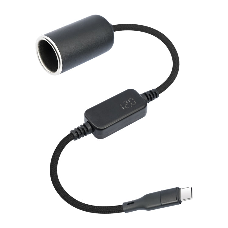 Elektroniktrade Typ-C 5 V bis 12 V Auto-Zigarettenanzünder-Buchse Boost-Kabel mit Spannungsanzeige elektroniktrade Switzerland
