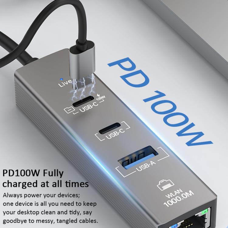 elektroniktrade TYS-206C USB-C Hub mit Gigabit-LAN, USB-A und PD 100 W elektroniktrade Switzerland