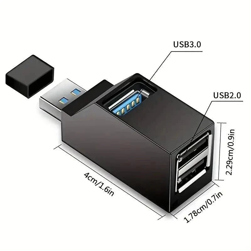 Elektroniktrade USB 3.0 HUB Adapter Extender Mini Splitter Box mit 3 Ports elektroniktrade Switzerland