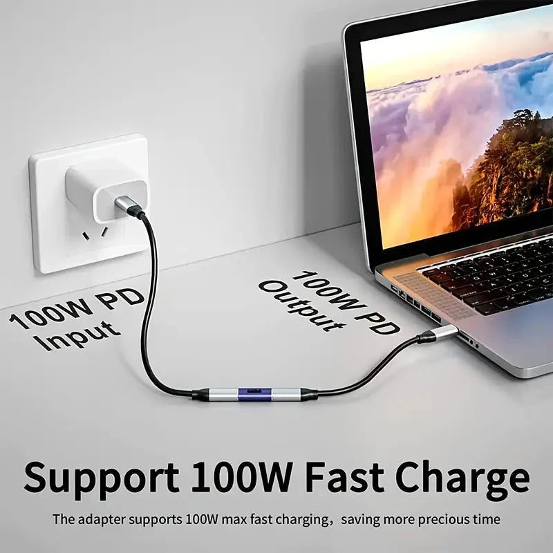 Elektroniktrade USB-C Adapter Typ C Buchse auf Buchse Extender Unterstützung 100 W 40 Gbit/s Elektroniktrade Switzerland