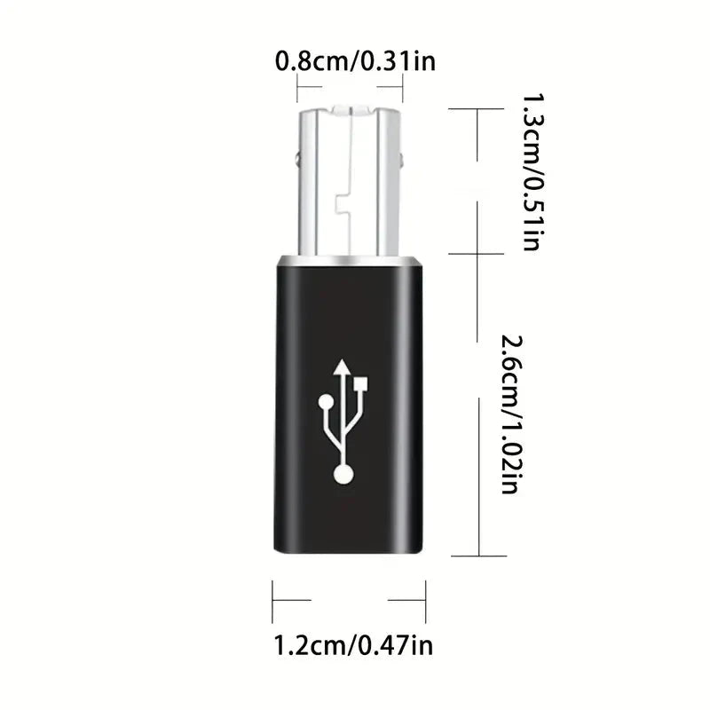 Elektroniktrade USB-C Buchse auf USB 2.0 B MIDI Adapter für Instrumente/Drucker/Scanner Elektroniktrade Switzerland